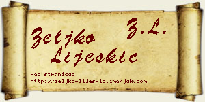 Željko Lijeskić vizit kartica
